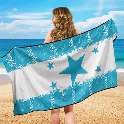 SEANATIVE Flag of Honduras Car Towel Seat Covers, Washable Seat Protector, One Towel Cushion Cover, Fit Beach Swimming Outdoor Sports, Universal Fit Most Cars Trucks SUVs
