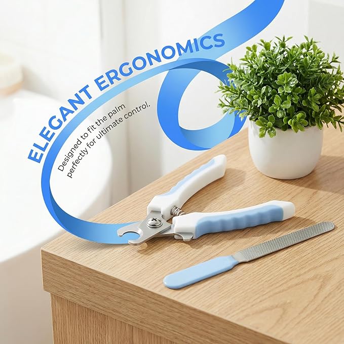 Dog Nail Clippers for Large Dogs, Pet Nail Clipper Kit for Small & Large Dogs & Cats，Dog Nail Clippers for Dogs and Cats - Safe and Easy to Use，Professional Dog & Cat Nail Trimmers (Blue)