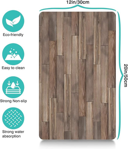 Pet Feeding Mat for Floors Waterproof Dog Mat for Food and Water Absorbent Quick Dry Non Slip mat for Cat Bowls
