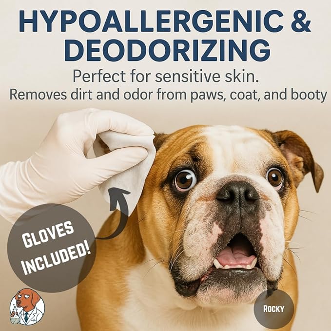 Tazza Pet Cleaning Wipes, 440 Count – Bulk Deodorizing and Hypoallergenic