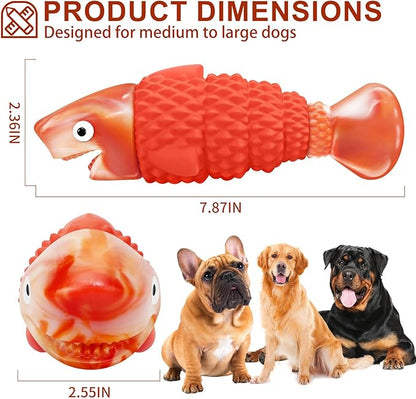 Indestructible Dog Toys for Aggressive Chewers Large Breeds, Durable Squeaky Toys for Super Chewers, Heavy Duty Tough Bone to Keep Them Busy, Interactive Dog Chew for Medium Breed
