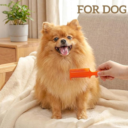 120 Pack Double Sided Fine Tooth Comb, 6 Color Plastic Pet Flea Tick Combs with Handle, Cat Dog Lice Treatment Comb, Hair Dandruff Removal Grooming Tool for Small Pet, Baby, Adult