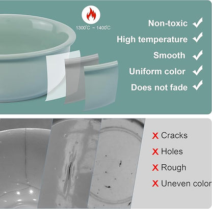 Single Replacement Bowl for 6.3'' High Elevated Dog Bowls, Non-Slip Pet Feeding Dishes for Small Medium Dogs and Cats, Durable Porcelain Dog Food and Water Bowls(28oz, Light Green)