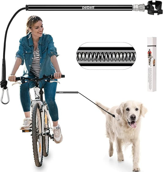 Dog Bike Leash -Dog Hands Free Leas | Attachment | Bike Leash Attachment | with Quick Connect Mechanism | Safety Fit for Outdoor | Easy to Installation and Removal,2Years Warranty Black