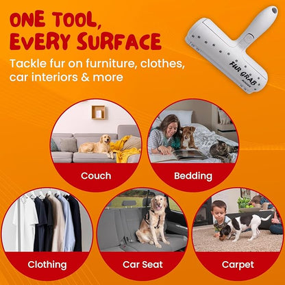 – Pet Hair Remover and Reusable Lint Roller for Furniture, Clothes, Car Seats, Bedding, Couch and Carpet- No Refills Needed, Eco-Friendly & Easy to Clean