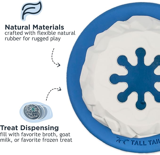 Tall Tails Natural Rubber Reward Interactive Dog Toy, Polar Freezable