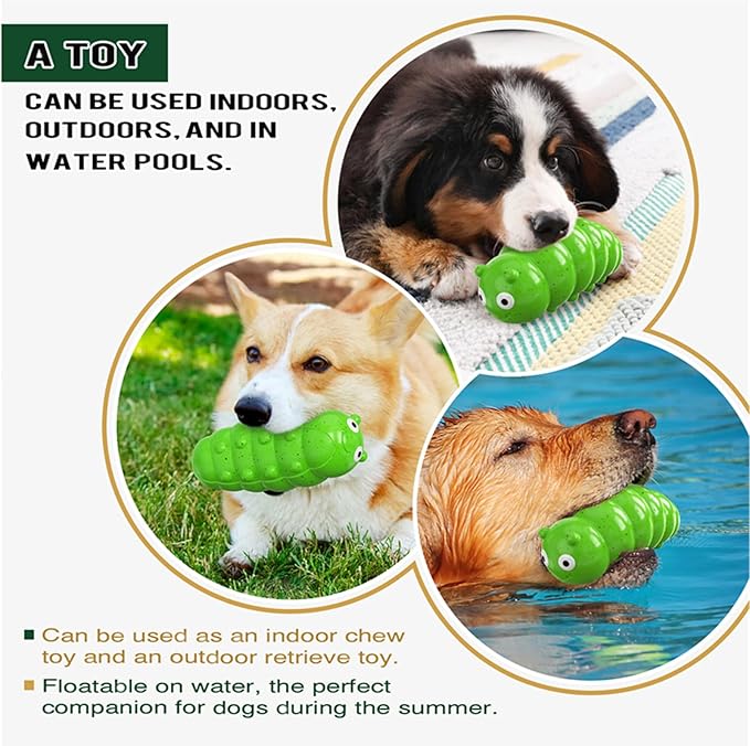Indestructible Dog Toy for Aggressive Chewers, Extremely Tough Dog Toy for Large Breeds, Durable and Tough Latex Toy for Medium/Large Breeds,Gifts for Dogs,Green