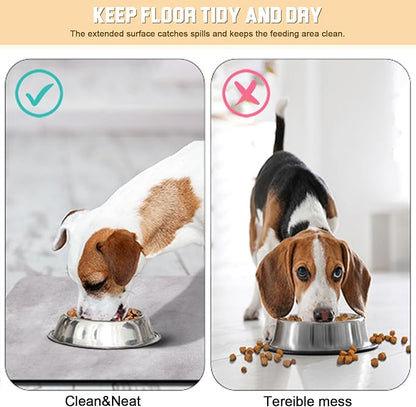 Dog Food Mat for Floors Waterproof Quick Dry Pet Placemat Cat Feeding Bowls Mats for Food and Water, Eco-Friendly Dog Accessories Diatomite Pets Supplies 12" X 20"