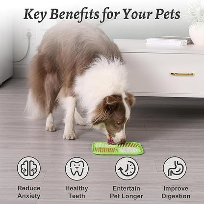MateeyLife 2PCS Small Lick Mat for Dogs with Suction Cups, Slow Feeder Bowls, Cat Lick Mat for Anxiety Relief, Dog Toys to Keep Them Busy, Enrichment Toys for Bathing, Cat Licking Pad for Boredom