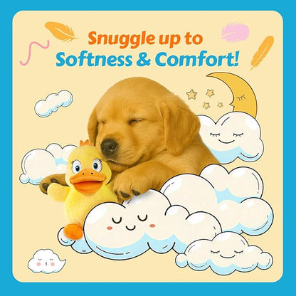 Squeaky Duck Dog Toy – Plush Chew Toy with 2 Squeakers & Crinkle Wings for Small and Medium Dogs – Soft Puppy Toy for Boredom & Indoor Play