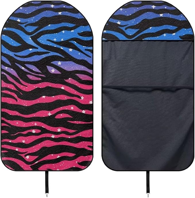 Coldinair Zebra Strips Waterproof Towel Car Seat Cover Front Seats Only for Post,Sports for Workout,Beach,Hiking,Non-Slip Bucket Seat Protector Universal Fits for Cars,Van,Truck,SUV,Sedan