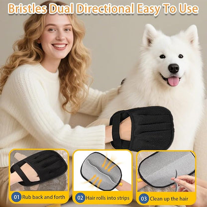 Pet Hair Remover Glove, Pet Hair Remover for Laundry, ReusableElectrostatic Dog Cat Hair Removal Gloves for Furniture