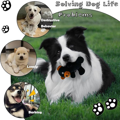 Bear Plush Dog Toy Squeaky Toy, Interactive Hide and Seek Replacement Dog Toys for Small & Medium Dogs (3Pcs Squeaky Bear)