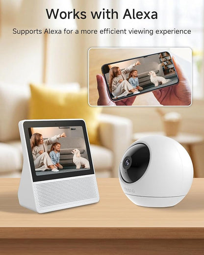 Noorio Security Indoor Camera with 5GHz WiFi, 2K UHD Security Camera, Pet/Dog/Baby Camera with Phone app, Night Vision, Human/Pet Auto Tracking, 360 Pan-Tilt, Works with Homekit, T110