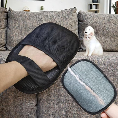 Bretty Reusable Electrostatic Pet Hair Removal Glove – Extra Thick 10mm Five-Finger Cleaning Mitt for Dogs & Cats, Removes Pet Hair from Furniture, Sofa & Clothing