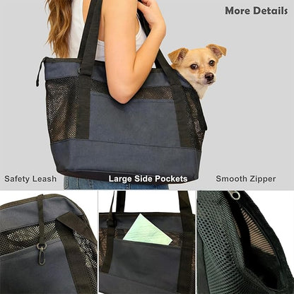Dog Purse Carrier for Small Dogs with Pocket,Dog Carriers Soft Sided,Pet Carrier Purse for Puppy and Cats Up to16 lbs,Dogs and Puppies Tote Bag Carrier,Collapsible Travel Puppy Carrier