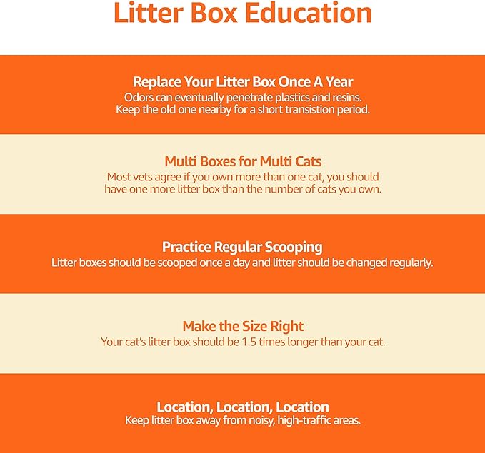 Amazon Basics No-Mess Hooded Enclosed Cat Litter Box with Odor Control and Swinging Door, Standard, 21" x 16" x 15", Multicolor