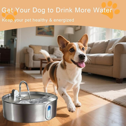 32 Pack Dog Water Filter Replacement Compatible with Smartoo 7L / 236oz / 1.8Gal Stainless Steel Fountain，16 Filters + 16 Sponge for Large Dog Water Fountain