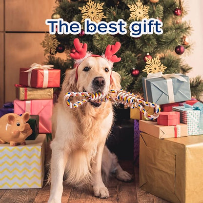 Aggressive Chew Rope Toys for Medium Large Dogs, Tooth Cleaning Chew Toys
