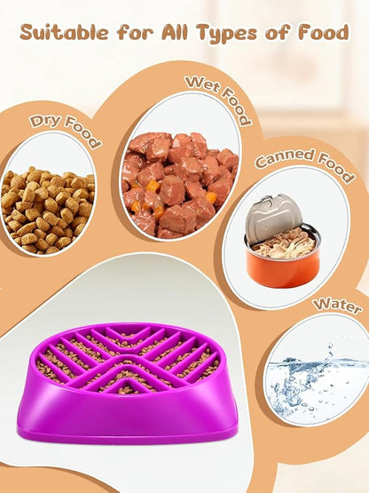 KASBAH Slow Feeder Dog Bowls Large Breed, 5 Cups Capacity for Wet & Dry Food, Puzzle Maze Bowl for Fast Eaters, Non-Slip Base, BPA Free, Helps Prevent Bloat and Aid Digestion