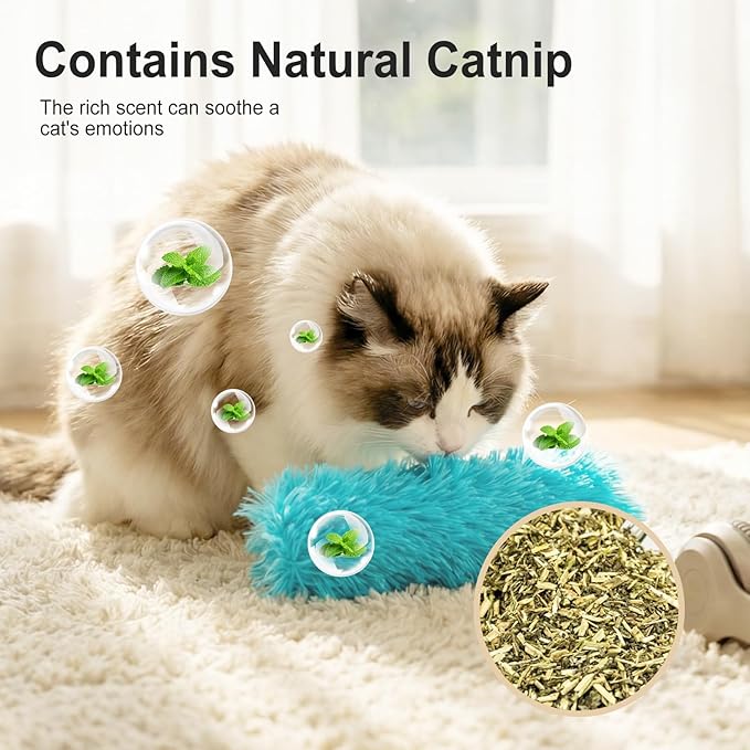 Cat Toys Pillows 6Pcs Catnip Kicker Toys for Cats Promotes Kitty Exercise
