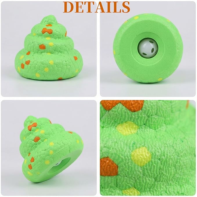 Interactive Funny Poop-Shaped Chew Sound Toy for Small and Medium-Sized Dogs, Durable ETPU Material, Used for Dog Playing and Training 2.7inch Puppy chew Toys for Teething High Elasticity
