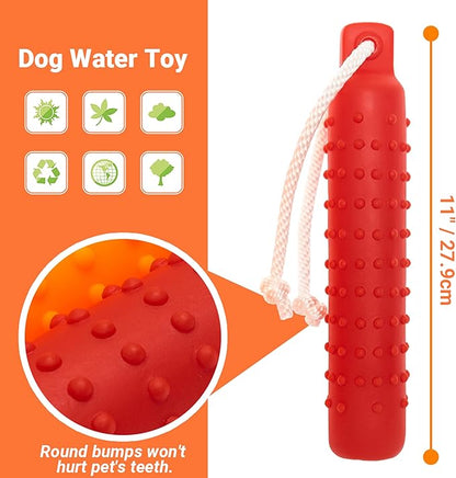 Dog Float Toy - Interactive Training Bumper & Fetching Retrieving Dog Water Toys Dummy Outdoor - Lightweight for Float on the Water Pool Fetch Rope Dog Toys for Small, Medium, Large Dogs