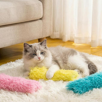 Cat Toys Pillows 6Pcs Catnip Kicker Toys for Cats Promotes Kitty Exercise