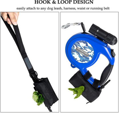 Pet Dog Waste Bag Dispenser Fits Any Leash Poop Bag Holder with 1 Free Roll of Bags