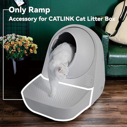 CATLINK Ramp, Compatible with Prox Self Cleaning Cat Litter Box, Easy Entry for Elder Cats, Kitten and Cats with Limited Mobility, Traps Mess from Box and Paws, Grey