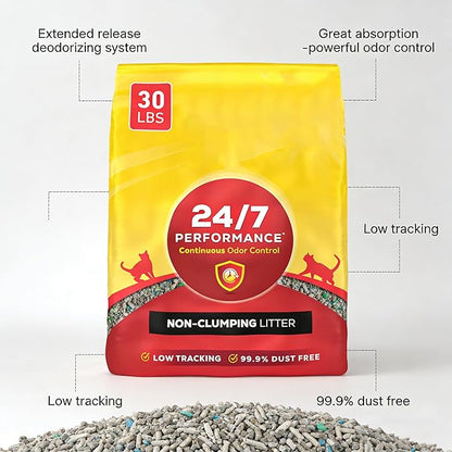 Clumping Cat Litter Odor Control, 24/7 Performance Multi Cat Litter - 30 lb. Bag