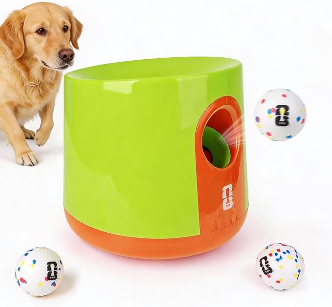 Official FIFA World Cup 2026 Edition - Dog Automatic Ball Launcher for Large Dogs Ball Thrower Machine Outdoor Indoor Use Interactive Dog Toy, Included 3 Rubber Fetch Soccer Balls
