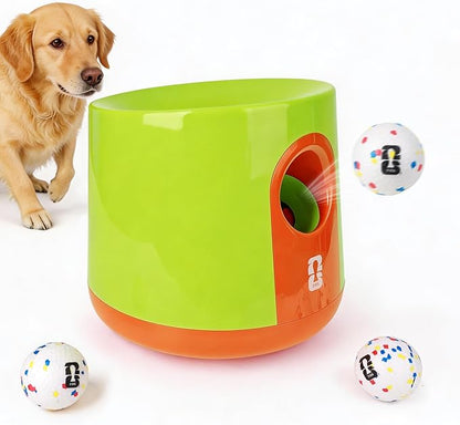 Official FIFA World Cup 2026 Edition - Dog Automatic Ball Launcher for Large Dogs Ball Thrower Machine Outdoor Indoor Use Interactive Dog Toy, Included 3 Rubber Fetch Soccer Balls