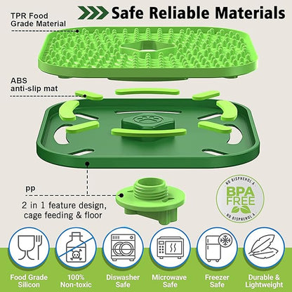 Licking Mat for Dogs Crate, 7.1" Large Dog Crate Lick Pads Slow Feeder, Lick Pad Crate Training Toy Crate Lick Mat, Suitable Peanut Butter, Yogurt, etc, for Boredom & Anxiety Relief Licking Pad