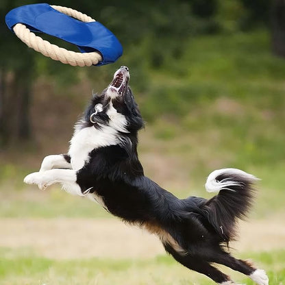 6 Pack Dog Rope Toys for Small Medium Large Breed, Tough Chew Rope Tug Toy for Dogs, Flying Disc Fetch Toy Dog Rope Ball, Interactive Toy for Boredom, Puppy Teeth Cleaning