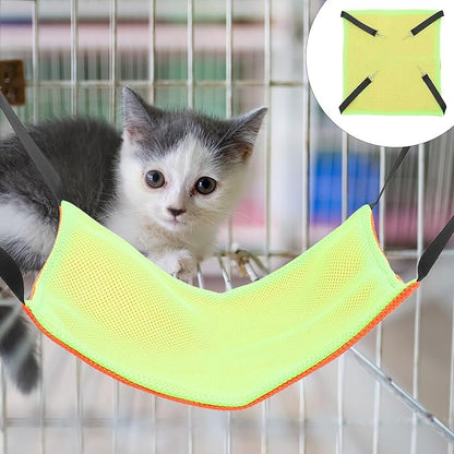 Double-Sided Breathable Mesh Cat Hammock Small Size Hanging Cage Bed Wear-Resistant Pet Sleeping Nest for Indoor Cats