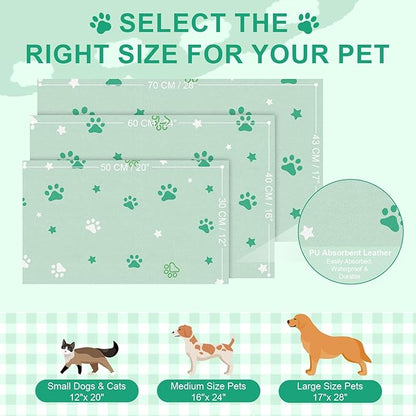 Pet Feeding Mat 12"x20"- Absorbent Dog Mat, Small Pet Food Mat, Rubber Pet Food Mat, Pet Food Mats for Floor Waterproof, Dog Water Matt for Sloppy Drinker, Cat Food Bowl Mat, Green