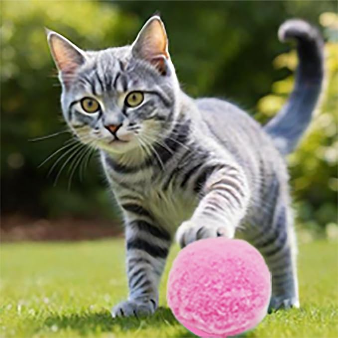 Premium Soft Pom Pom Balls - 50PCS Colorful Pet Toy Balls for Cats, 1.2 Inch Lightweight & Safe Interactive Play, Training, and DIY Crafts