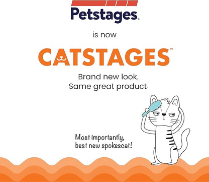 Catstages Strawbabies 3-Pack Catnip Cat Toys for Dental Health, Feather & Crinkle Teething Toys for Kittens and Indoor Cats, Interactive Play, Pink