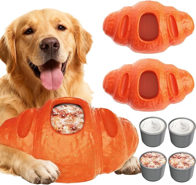 2 pcs Aggressive Chew Toys for Large Dogs, Anxiety Relief for Dogs Toy, Dog Frozen Treat Toy, Indestructible Chew Toys for National Pet Day Gifts Peanut Butter Reduces Anxiety