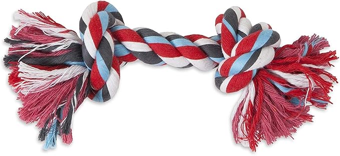 Petmate Booda Two Knot Rope Bone, Multicolored, Small