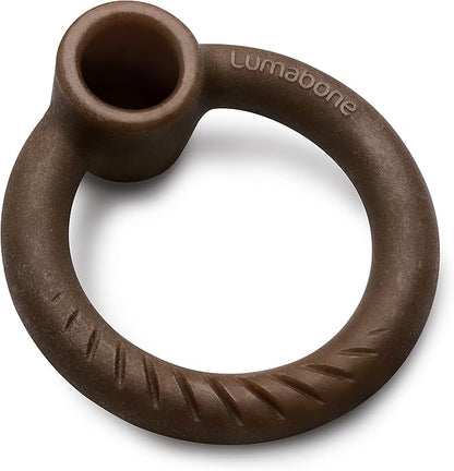 Lumabone Ring Stuffer Durable Chew Toy for Aggressive Chewers, Real Beef, Made in USA, Medium