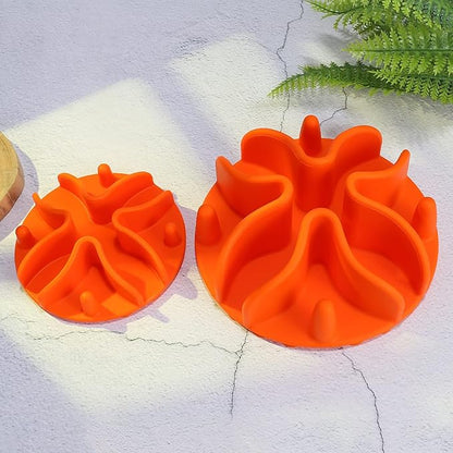 Slow Feeder Insert for Dogs & Cats, 3 Sizes Food-Grade Silicone Anti-Choking Puzzle Feeder, Non-Slip Suction Cup Design, Fits Most Bowls, Bloat Stop Pet Feeding Solution