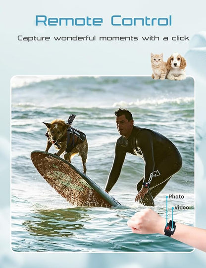 Dog Collar Camera with 64GB SD Card, 4K Cat Collar Cameras with Touch Screen, Dog Collar with Camera for Video Records, Pet Cameras Collar for Remote Monitoring Indoor Outdoor Dog Birthday Gift