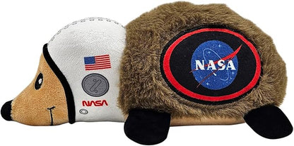 NASA Plush Hedgehog Toy for Dogs & Cats, Cool Soft Pet Toy for Fun and Interactive Play, Dog Chew Toy with Squeaker