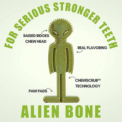 Bullibone Alien Bone: Chew Toy for Aggressive Chewers and Small Dogs (3 Pack)