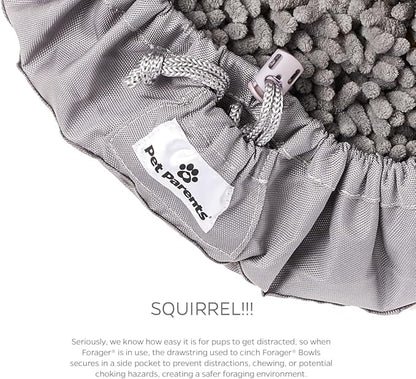 Pet Parents Forager Bowls, Slow Feeder Dog Bowls with SoftSnout & Non-Slip Backing Technology, Dog Feeder Mat & Snuffle Mat for Large Dogs and Small Dogs (Forest Modern Grey)