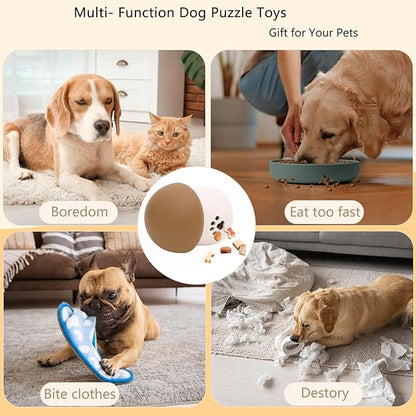 Interactive Dog Feeder Puzzle Toys, Silicone Treat Dogs Enrichment Toy, Slow Dog Food Dispenser, Keep Them Busy, Healthy Eating, Mental Stimulation for Medium Small Puppy and Cat