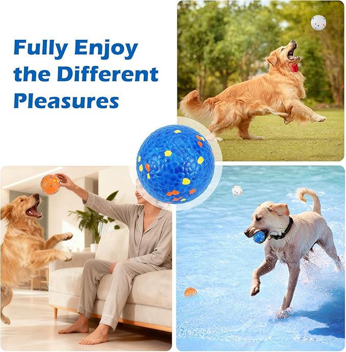 Dog Balls Tennis balls for Dogs, Interactive Dog Toys for Aggressive Chewers ,Indestructible Dog Toy to Keep Them Busy, Puppy Chew Toys for Teething, Durable Dog Ball for Medium Large Dog (3.0")