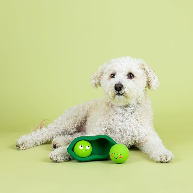 Fringe Studio WE Come in PEAS Latex Dog Toy, Pet Shop Collection (366016)